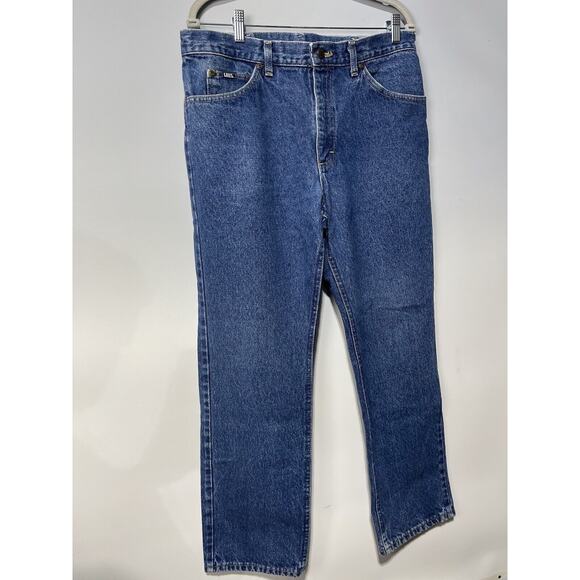 Lee Carpenter Jeans VTG Made in USA Union Straight Leg Medium Wash Men 35x30 - Picture 10 of 13